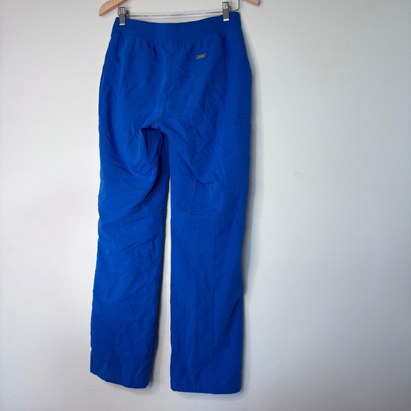 Figs High Waisted Isabel Wide Leg Scrub Technical Cobalt Blue Pants Size Small - Picture 4 of 8